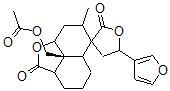 CAS#: 152273-11-5， (2'aR-(2'aalpha,5'aalpha,6'beta(S*),7'beta,8'aalpha,8'bbeta))-8'b-((acetyloxy)methyl)-5-(3-furanyl)decahydro-7'-methyl-Spiro(furan-3(2H),6'-(6H)naphtho(1,8-bc)furan)-2,2'(2'aH)-dione