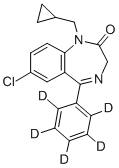 CAS#: 152477-89-9， 7-Chloro-1-(Cyclopropylmethyl)-1,3-Dihydro-5-(Phenyl-D5)-2H-1,4-Benzodiazepin-2-One