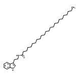 structure of CAS# 152766-94-4, N-[2-(1H-Indol-3-Yl)Ethyl]Tetracosanamide;N-[2-(1H-indol-3-yl)ethyl]tetracosanamide;N-Lignoceroyltryptamine;tetracosanamide, N-[2-(1H-indol-3-yl)ethyl]-
