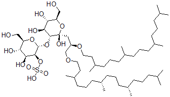 CAS#: 153085-58-6， [(2R,3S,4S,5S,6R)-2-[(2S,3R,4S,5S,6R)-2-[(2R)-2,3-Bis(3,7,11,15-Tetramethylhexadecoxy)Propyl]-2,4,5-Trihydroxy-6-(Hydroxymethyl)Oxan-3-Yl]Oxy-4,5-Dihydroxy-6-(Hydroxymethyl)Oxan-3-Yl] Hydrogen Sulfate