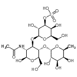 CAS#: 153088-71-2， 6-Deoxy-alpha-L-Galactopyranosyl-(1->4)-[3-O-Sulfo-beta-D-Galactopyranosyl-(1->3)]-2-Acetamido-2-Deoxy-beta-D-Glucopyranose
