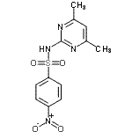 structure of CAS# 153312-38-0, N-(4,6-Dimethyl-2-Pyrimidinyl)-4-Nitrobenzenesulfonamide;N-(4,6-Dimethyl-2-Pyrimidinyl)-4-Nitrobenzenesulfonamide;N-(4,6-dimethylpyrimidin-2-yl)-4-nitrobenzene-1-sulfonamide;MFCD00065249