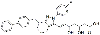 CAS#: 153321-50-7， (E,3R,5S)-7-[(7S)-2-(4-Fluorophenyl)-7-[(4-Phenylphenyl)Methyl]-4,5,6,7-Tetrahydroindazol-3-Yl]-3,5-Dihydroxyhept-6-Enoic Acid