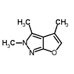 CAS 登录号：153386-52-8， 2,3,4-三甲基-2H-呋喃并[2,3-c]吡唑