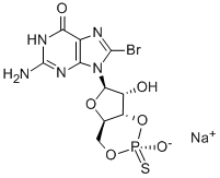 CAS#: 153660-03-8， 8-Bromo-Guanosine Cyclic 3',5'-[Hydrogen (S)-Phosphorothioate]