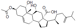 CAS#: 153698-90-9， (1S,3R,8S,9S,10R,11R,13S,14S,17R)-3-Acetyloxy-1,11-Dihydroxy-10-Methyl-17-[(2R)-6-Methyl-5-Methylideneheptan-2-Yl]-2,3,4,7,8,9,11,12,14,15,16,17-Dodecahydro-1H-Cyclopenta[a]Phenanthrene-13-Carboxylic Acid