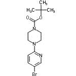 structure of CAS# 153747-97-8, 2-Methyl-2-Propanyl 4-(5-Bromo-2-Pyridinyl)-1-Piperazinecarboxylate;2-(4-boc-piperazino)-5-bromopyridine;2-(N-Boc-piperazin-1-yl)-5-bromopyridine;4-Boc-1-(5-bromo-2-pyridyl)piperazine