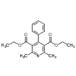 structure of CAS# 1539-44-2, Diethyl 2,6-Dimethyl-4-Phenyl-3,5-Pyridinedicarboxylate;3,5-diethyl 2,6-dimethyl-4-phenylpyridine-3,5-dicarboxylate;diethyl 2,6-dimethyl-4-phenyl-3,5-pyridinedicarboxylate;diethyl 2,6-dimethyl-4-phenylpyridine-3,5-dicarboxylate