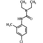 结构式 CAS# 15441-97-1, 3-(4-氯-2-甲基苯基)-1,1-二乙基脲