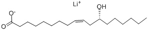 CAS 登录号:15467-06-8, (9Z,12R)-12-羟基-9-十八碳烯酸锂盐(1:1)
