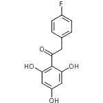 结构式 CAS# 15485-69-5, 2-(4-氟苯基)-1-(2,4,6-三羟基苯基)乙酮