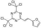 structure of CAS# 154880-05-4, 2-[2-(2-Furanyl)Ethenyl]-4,6-Bis(Trichloromethyl)-1,3,5-Triazine;2-[2-(FURAN-2-YL)VINYL]-4,6-BIS(TRICHLOROMETHYL)-1,3,5-TRIAZINE 95+% HPLC;2-[2-(2-FURAN-2-YL)VINYL]-4,6-BIS(TRICHLOROMETHYL)-1,3,5-TRIAZINE;2-[2-(FURAN-2-YL)VINYL]-4,6-BIS(TRICHLOROMETHYL)-1,3,5-TRIAZINE