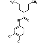 结构式 CAS# 15545-57-0, 3-(3,4-二氯苯基)-1,1-二丙基脲