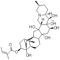 CAS#: 15585-38-3， (3beta,4alpha,9beta,16beta,22xi)-4,12,14,16,17,20-Hexahydroxy-4,9-Epoxycevan-3-Yl (2Z)-2-Methyl-2-Butenoate