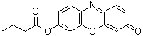 structure of CAS# 15585-42-9, 3-Oxo-3H-Phenoxazin-7-Yl Butyrate;Resorufin butyrate;83637_FLUKA