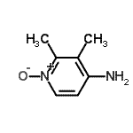 结构式 CAS# 156118-22-8, 2,3-二甲基-4-吡啶胺1-氧化物