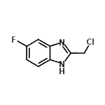 structure of CAS# 156144-42-2, 2-(Chloromethyl)-5-Fluoro-1H-Benzimidazole;1H-1,3-Benzimidazole, 2-(chloromethyl)-5-fluoro-;2-(chloromethyl)-5-fluorobenzimidazole;2-(chloromethyl)-6-fluoro-1H-benzimidazole