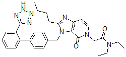 CAS#: 156222-09-2， 2-[2-Butyl-4-Oxo-3-[[4-[2-(2H-Tetrazol-5-Yl)Phenyl]Phenyl]Methyl]Imidazo[5,4-c]Pyridin-5-Yl]-N,N-Diethylacetamide