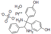 CAS#: 156248-29-2， Aqua(1,1-bis(p-hydroxyphenyl)-1,2-diamino-2-phenylethane)sulfatoplatinum(II)