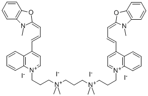 CAS#: 156312-20-8， [7-Dimethylazaniumylidene-1,9-Bis[4-[(E,3Z)-3-(3-Methyl-1,3-Benzoxazol-2-Ylidene)Prop-1-Enyl]Quinolin-1-Ium-1-Yl]Nonan-3-Ylidene]-Dimethylazanium Tetraiodide