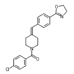 结构式 CAS# 156635-05-1, (4-氯苯基){4-[4-(4,5-二氢-1,3-恶唑-2-基)亚苄基]-1-哌啶基}甲酮