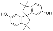 structure of CAS# 1568-80-5, Spirobiindane;1,1,1',1'-Tetramethyl-3,3'-Spirobi[Indane]-5,5'-Diol;1,1'-Spirobi(1H-Indene)-6,6'-Diol, 2,2',3,3'-Tetrahydro-3,3,3',3'-Tetramethyl-;1,1'-Spirobi[1H-Indene]-6,6'-Diol, 2,2',3,3'-Tetrahydro-3,3,3',3'-Tetramethyl-