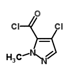 structure of CAS# 157142-50-2, 4-Chloro-1-Methyl-1H-Pyrazole-5-Carbonyl Chloride;4-Chloro-1-methyl-1H-pyrazole-5-carbonylchloride;MFCD03421434