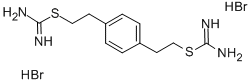 结构式 CAS# 157254-60-9, 硫代氨基亚胺酸 C,C'-(1,4-亚苯基二-2,1-乙二基)酯氢溴酸盐(1:2)