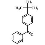 structure of CAS# 157592-45-5, [4-(2-Methyl-2-Propanyl)Phenyl](2-Pyridinyl)Methanone;2-(4-tert-Butylbenzoyl)pyridine;MFCD07699248