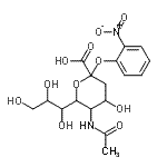 CAS#: 157707-92-1， 2-Nitrophenyl 5-acetamido-3,5-dideoxy-6-(1,2,3-trihydroxypropyl)hex-2-ulopyranosidonic acid