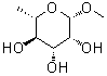 结构式 CAS# 15814-59-2, 甲基 6-脱氧-beta-L-吡喃甘露糖苷