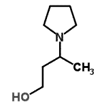 structure of CAS# 158261-95-1, 3-(1-Pyrrolidinyl)-1-Butanol;1-pyrrolidinepropanol, γ-methyl-;3-(1-pyrrolidinyl)-1-butanol;3-Pyrrolidin-1-ylbutan-1-ol