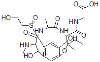 CAS#: 158274-98-7， 2-[[3-Ethyl-11,15-Dihydroxy-13-(2-Hydroxyethylsulfinyl)-3,7-Dimethyl-10-Methylamino-6,9-Dioxo2-Oxa-5,8-Diazabicyclo[10.3.1]Hexadeca-1(15),12(16),13-Triene-4-Carbonyl]Amino]Acetic Acid
