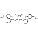 CAS#: 158320-43-5， 3-Ethyl-2-[(E)-{3-[(Z)-(3-Ethyl-5-Methoxy-1,3-Benzothiazol-2(3H)-Ylidene)Methyl]-5,5-Dimethyl-2-Cyclohexen-1-Ylidene}Methyl]-5-Methoxy-1,3-Benzothiazol-3-Ium Iodide