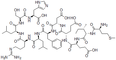 CAS#: 158379-16-9， N-(N-(N-(N2-(N-(N-(N-(N-(N-(N-L-Methionyl-L-isoleucyl)-L-alpha-glutamyl)-L-alpha-glutamyl)-L-alpha-aspartyl)-L-phenylalanyl)-L-leucyl)-L-arginyl)-L-leucyl)-L-seryl)-L-histidine