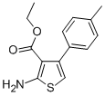 结构式 CAS# 15854-08-7, 2-氨基-4-(4-甲基苯基)-3-噻吩羧酸乙酯