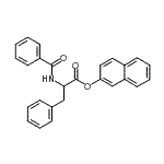 结构式 CAS# 15873-25-3, 2-萘基 N-苯甲酰基苯丙氨酸酯