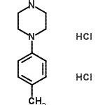 structure of CAS# 159263-04-4, 1-(4-Methylphenyl)Piperazine Dihydrochloride;(4-methylphenyl)piperazine, chloride, chloride;1-(4-Tolyl)-piperazine dihydrochloride;1-(4-Tolyl)piperazine dihydrochloride