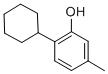 structure of CAS# 1596-13-0, 2-Cyclohexyl-5-Methyl-Phenol;2-CYCLOHEXYL-5-METHYLPHENOL 90+%;4-CYCLOHEXYL-3-HYDROXYTOLUENE;2-CYCLOHEXYL-5-METHYLPHENOL