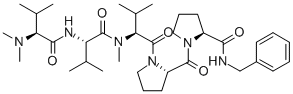 CAS#: 159776-69-9， (2S)-N-[(2S)-2-[[(2S)-2-Dimethylamino-3-Methylbutanoyl]Amino]-3-Methylbutanoyl]-1-[(2S)-3-Methyl-2-Methylaminobutanoyl]-N-[(2S)-1-(Phenylmethyl)Pyrrolidine-2-Carbonyl]Pyrrolidine-2-Carboxamide