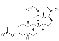 结构式 CAS# 15991-93-2, 3-alpha,12-alpha-二乙酰氧基孕甾烷-20-酮
