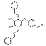 structure of CAS# 159922-50-6, 4-Methoxyphenyl 2,6-Di-O-Benzyl-beta-D-Galactopyranoside;4-Methoxyphenyl 2,6-di-O-benzyl-b-D-galactopyranoside