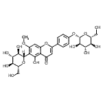 CAS#: 16049-42-6， (1S)-1,5-Anhydro-1-{2-[4-(beta-D-Glucopyranosyloxy)Phenyl]-5-Hydroxy-7-Methoxy-4-Oxo-4H-Chromen-6-Yl}-D-Glucitol