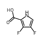 structure of CAS# 160561-81-9, 3,4-Difluoro-1H-Pyrrole-2-Carboxylic Acid;3,4-difluoro-1H-pyrrole-2-carboxylic acid