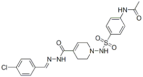 CAS#: 160857-59-0， 1-[(4-Acetamidophenyl)Sulfonylamino]-N-[(4-Chlorophenyl)Methylideneamino]-3,6-Dihydro-2H-Pyridine-4-Carboxamide