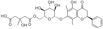 CAS#: 161161-69-9， 3-Hydroxy-3-Methyl-5-Oxo-5-[[(2R,3S,4S,5R,6S)-3,4,5-Trihydroxy-6-[(2S)-5-Hydroxy-6,8-Dimethyl-4-Oxo-2-Phenylchroman-7-Yl]Oxyoxan-2-Yl]Methoxy]Pentanoic Acid