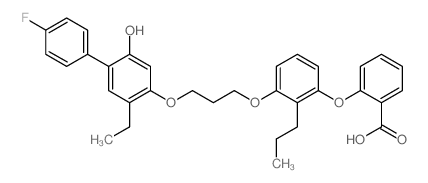 CAS#: 161172-51-6， 2-[3-[3-[2-Ethyl-4-(4-Fluorophenyl)-5-Hydroxyphenoxy]Propoxy]-2-Propylphenoxy]Benzoic Acid