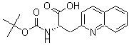 结构式 CAS# 161453-37-8, (alphaS)-alpha-[[(1,1-二甲基乙氧基)羰基]氨基]-2-喹啉丙酸