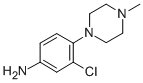 structure of CAS# 16154-72-6, 3-Chloro-4-(4-Methyl-1-Piperazinyl)-Benzenamine;3-CHLORO-4-(4-METHYL-PIPERAZIN-1-YL)-PHENYLAMINE;BENZENAMINE, 3-CHLORO-4-(4-METHYL-PIPERAZINYL);3-Chloro-4-(4-Methylpiperazin-1-Yl)Benzenamine