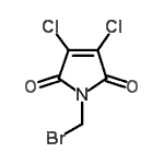 structure of CAS# 16176-11-7, 1-(Bromomethyl)-3,4-Dichloro-1H-Pyrrole-2,5-Dione;2,3-Dichloromaleimidomethyl bromide